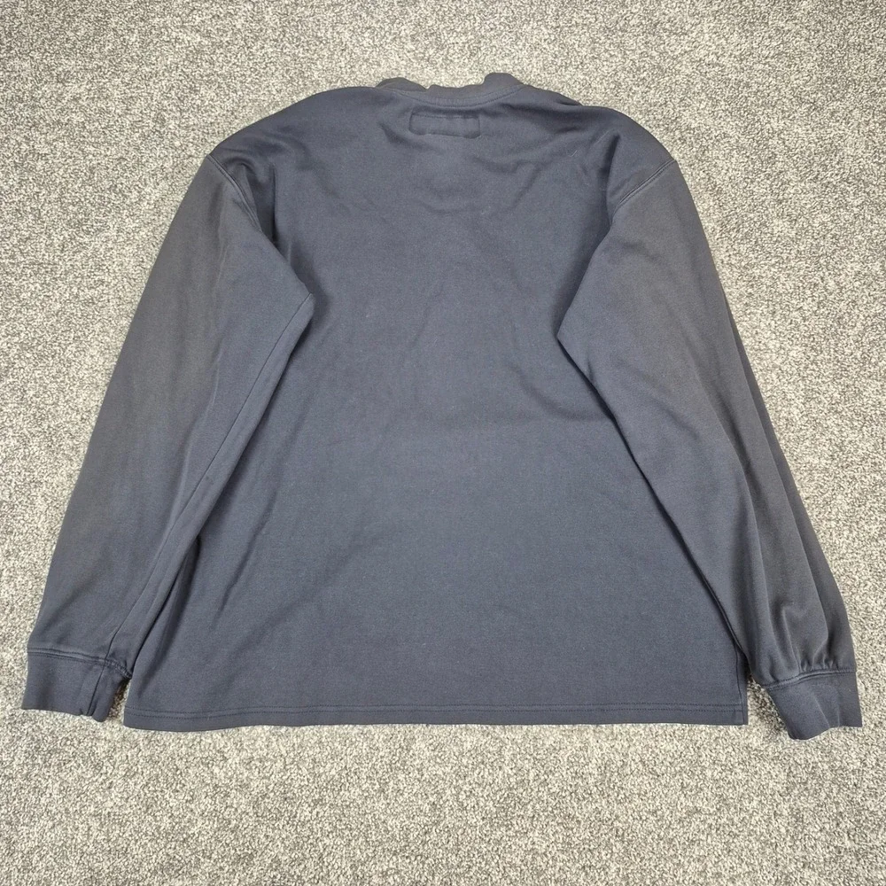 Forge FR Henley‎ Shirt Mens Large Navy Blue Flame Resistant Workwear NFPA 2112